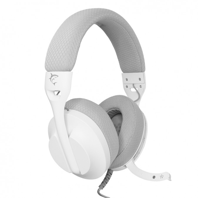 WHITE SHARK PARROT-W/G, GH-2440W/G, gamer fejhallgató, fehér/szürke PC