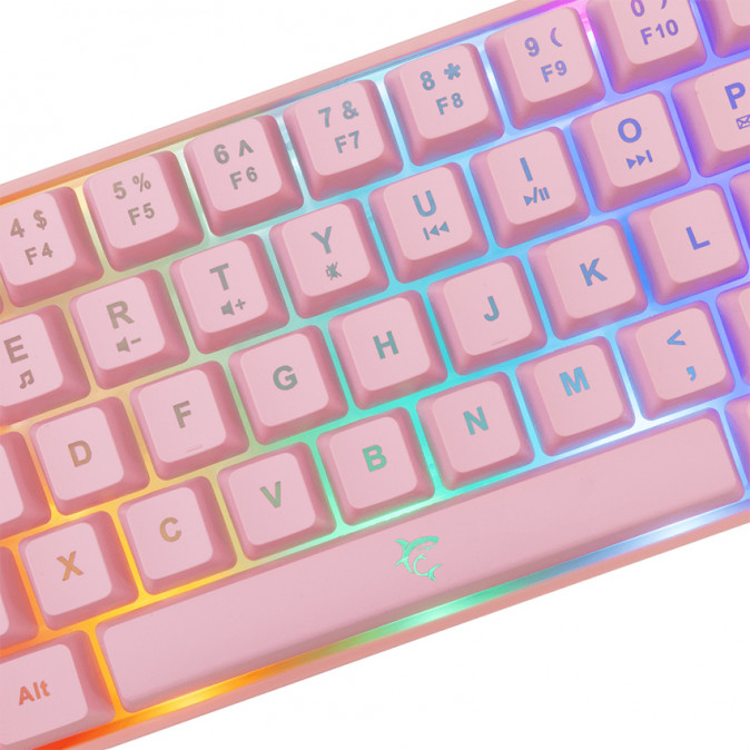 WHITE SHARK RONIN-P WS GK-2201P-US gamer billentyűzet, 68 gomb pink (angol) PC