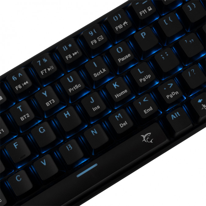 WHITE SHARK W029932 Premium KAIKEN-B/R-US vezeték nélküli mech. gamer billentyűzet, 63 piros kapcs. fekete (angol) PC