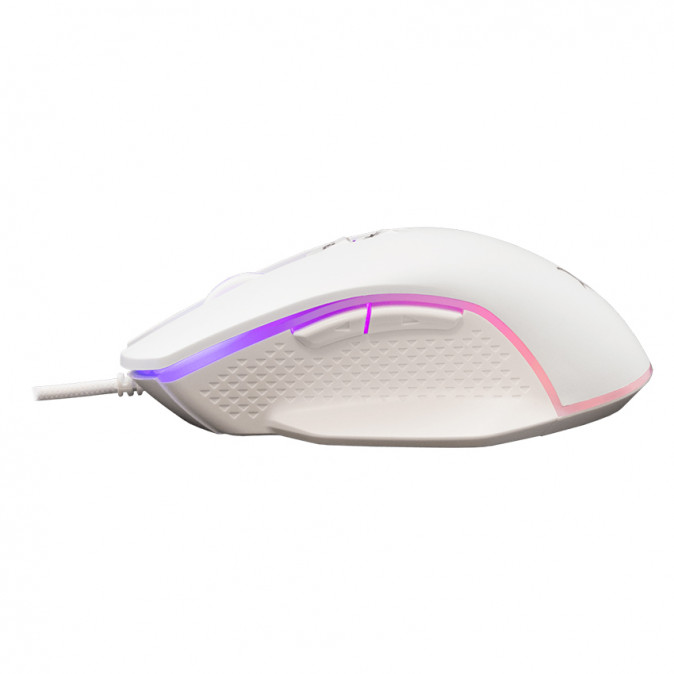 WHITE SHARK WS GM-5009W GARETH-W gamer egér, vezetékes, fehér, 6400 Dpi, 7D, RG PC