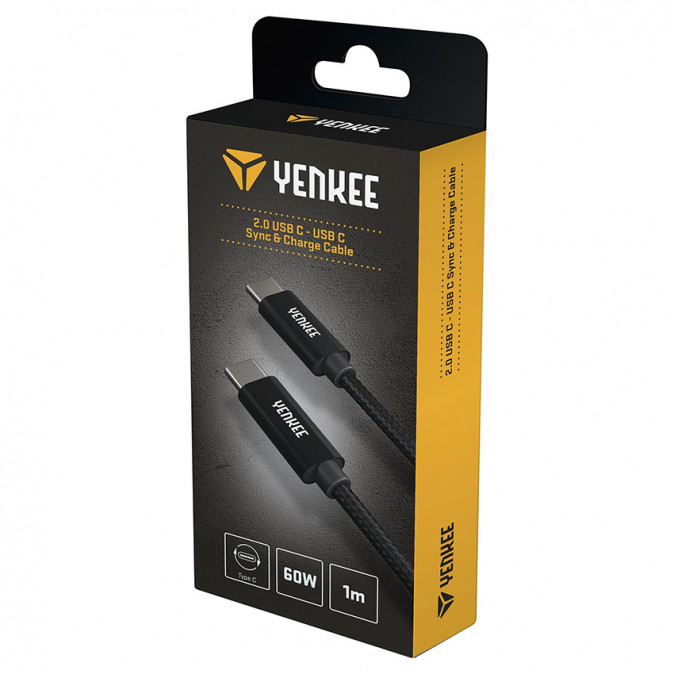 YENKEE YCU C101 BK kábel USB C-C 2.0/ 1m  PC