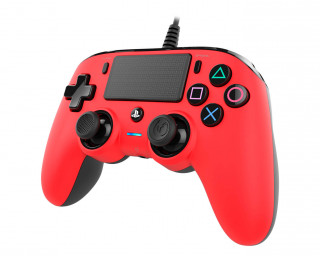 Playstation 4 (PS4) Nacon Vezetékes Compact Kontroller (Red) PS4
