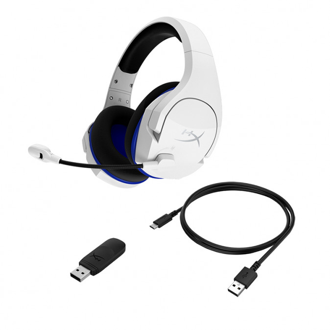 HyperX Cloud Stinger Core - vezeték nélküli Gaming fejhallgató (fehér-kék) (4P5J1AA) PC