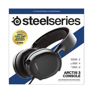 Steelseries Arctis 3 Console Edition gaming fejhallgató (Fekete) (61501) PS5