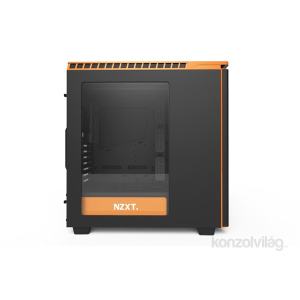 NZXT H440 Mid Tower Fekete-Narancs (Táp nélküli) ATX ház PC