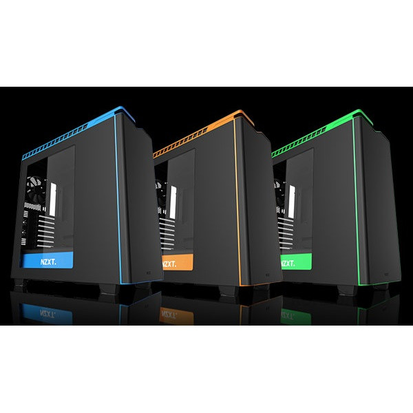 NZXT H440 Mid Tower Fekete-Kék (Táp nélküli) ATX ház PC