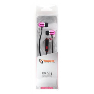 Sbox EP-044P pink mikrofonos fém fülhallgató Mobil