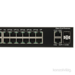 Cisco SG200-50 48 LAN 10/100/1000Mbps, 2 miniGBIC Smart menedzselhető rack switch PC