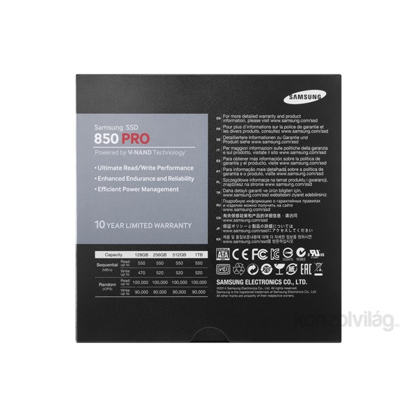 Samsung 512GB SATA3 2,5" 850 PRO Basic (MZ-7KE512BW) SSD PC