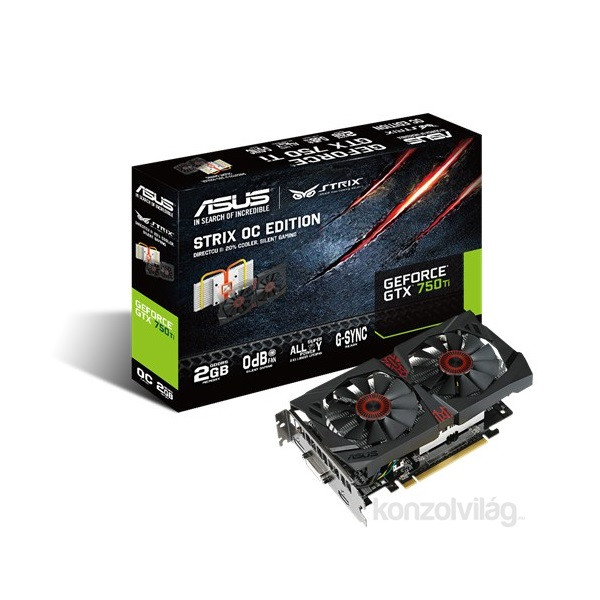 ASUS STRIX-GTX750TI-OC-2GD5 nVidia 2GB GDDR5 128bit PCIe videokártya PC