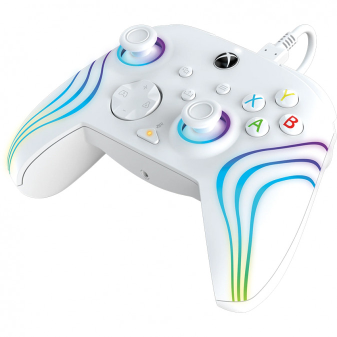 PDP Xbox Series X/S Vezetékes Kontroller - Afterglow WAVE audio lighting - Fehér (Xbox Series X/S) Xbox Series