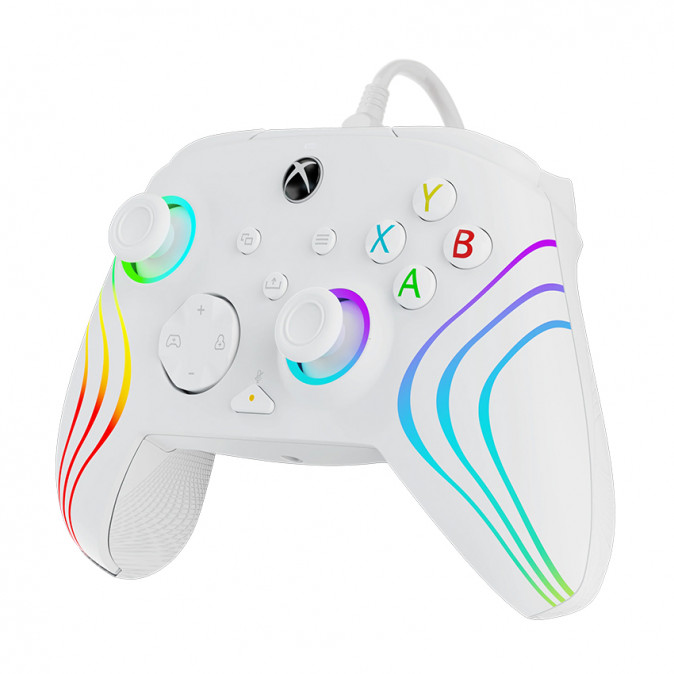 PDP Xbox Series X/S Vezetékes Kontroller - Afterglow WAVE audio lighting - Fehér (Xbox Series X/S) Xbox Series