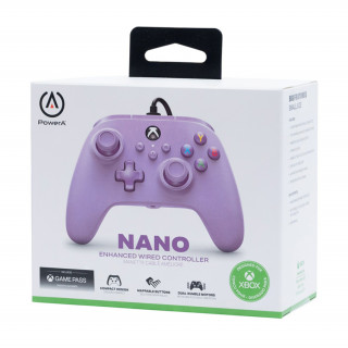 PowerA Nano Xbox Series X|S, Xbox One, PC Vezetékes Kontroller (Purple) Xbox Series