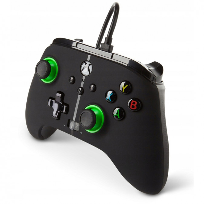 PowerA Xbox Series X|S, Xbox One, PC Vezetékes Kontroller (Green Hint) Xbox Series