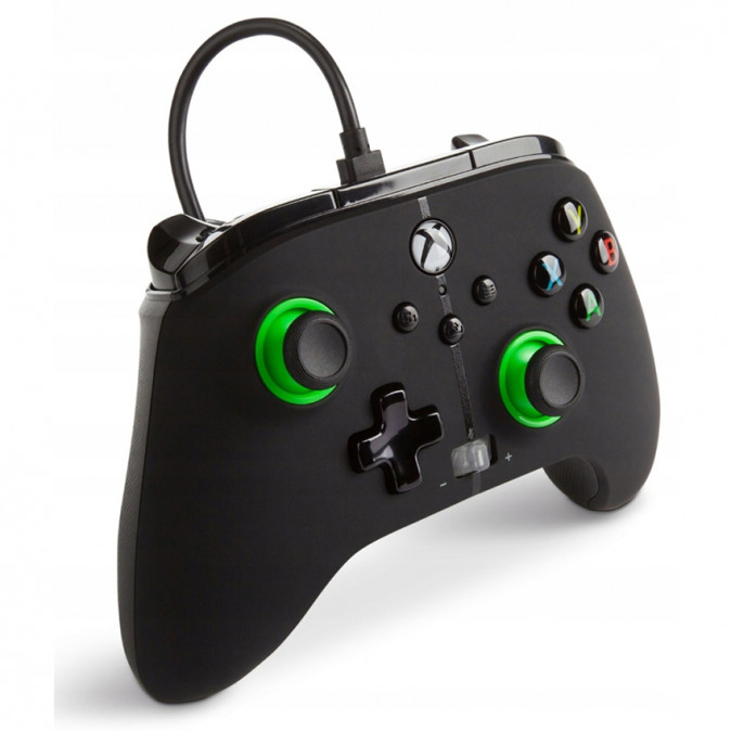 PowerA Xbox Series X|S, Xbox One, PC Vezetékes Kontroller (Green Hint) Xbox Series
