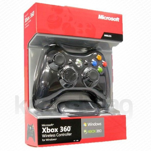 Xbox 360 Wireless Controller (Black) + Wireless Receiver Xbox 360